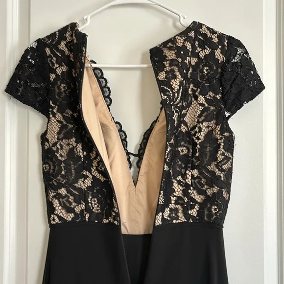 Aidan Mattox Black and Nude Gown - Picture 6 of 9